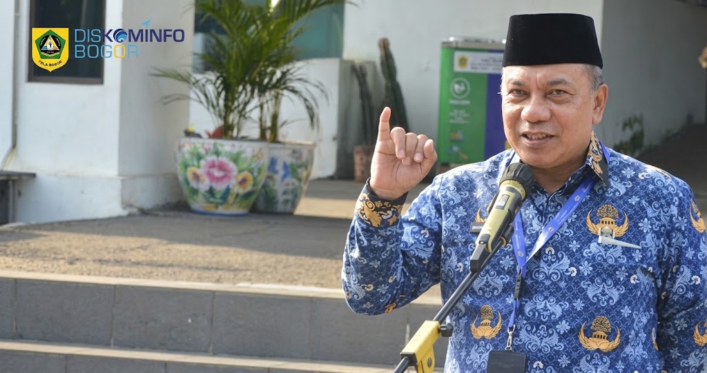 Kantor Diskominfo Kabupaten Bogor terkait evaluasi 44 aplikasi pemerintah tidak aktif.